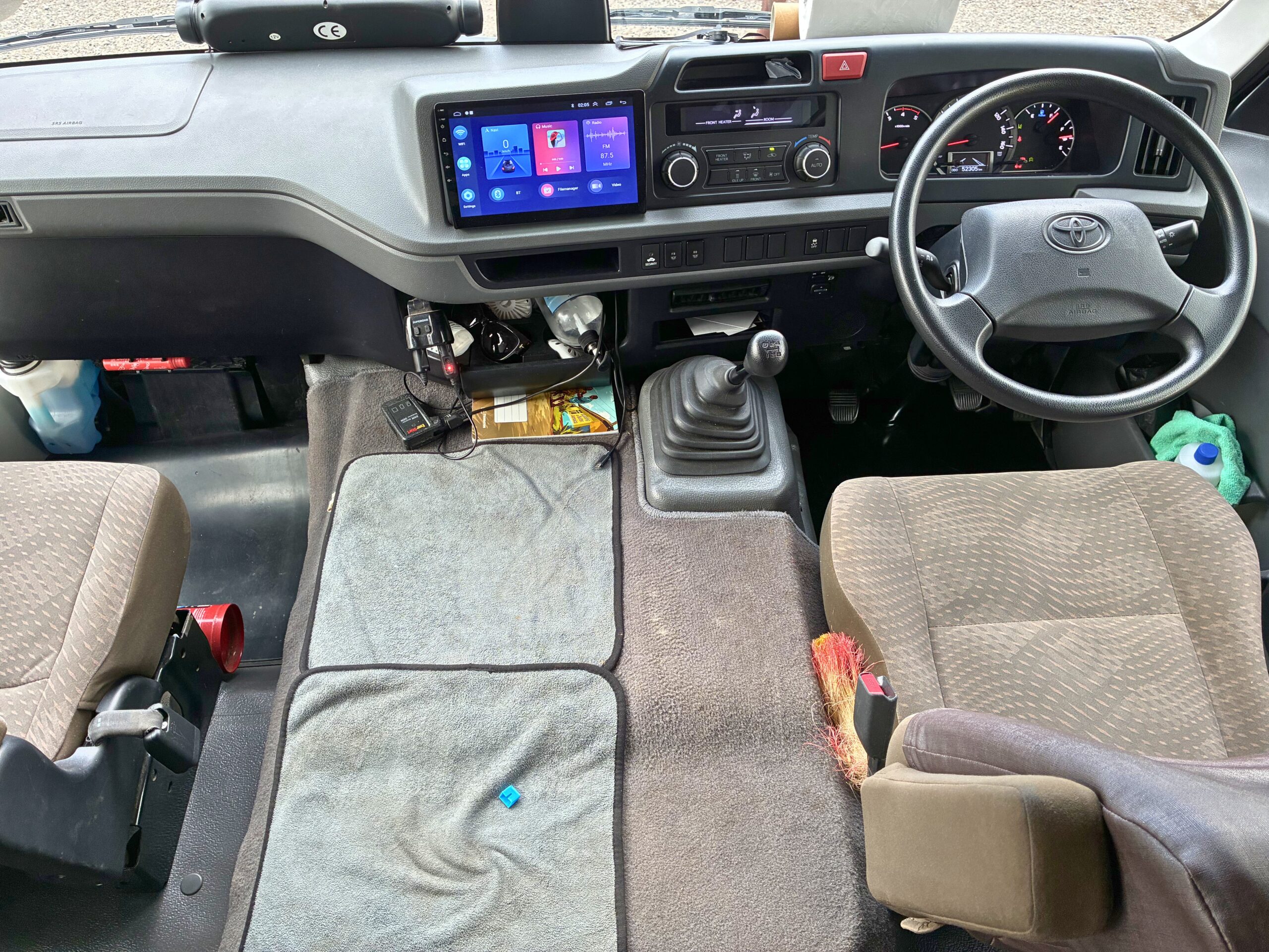 Interior seating of Executive Toyota Coaster