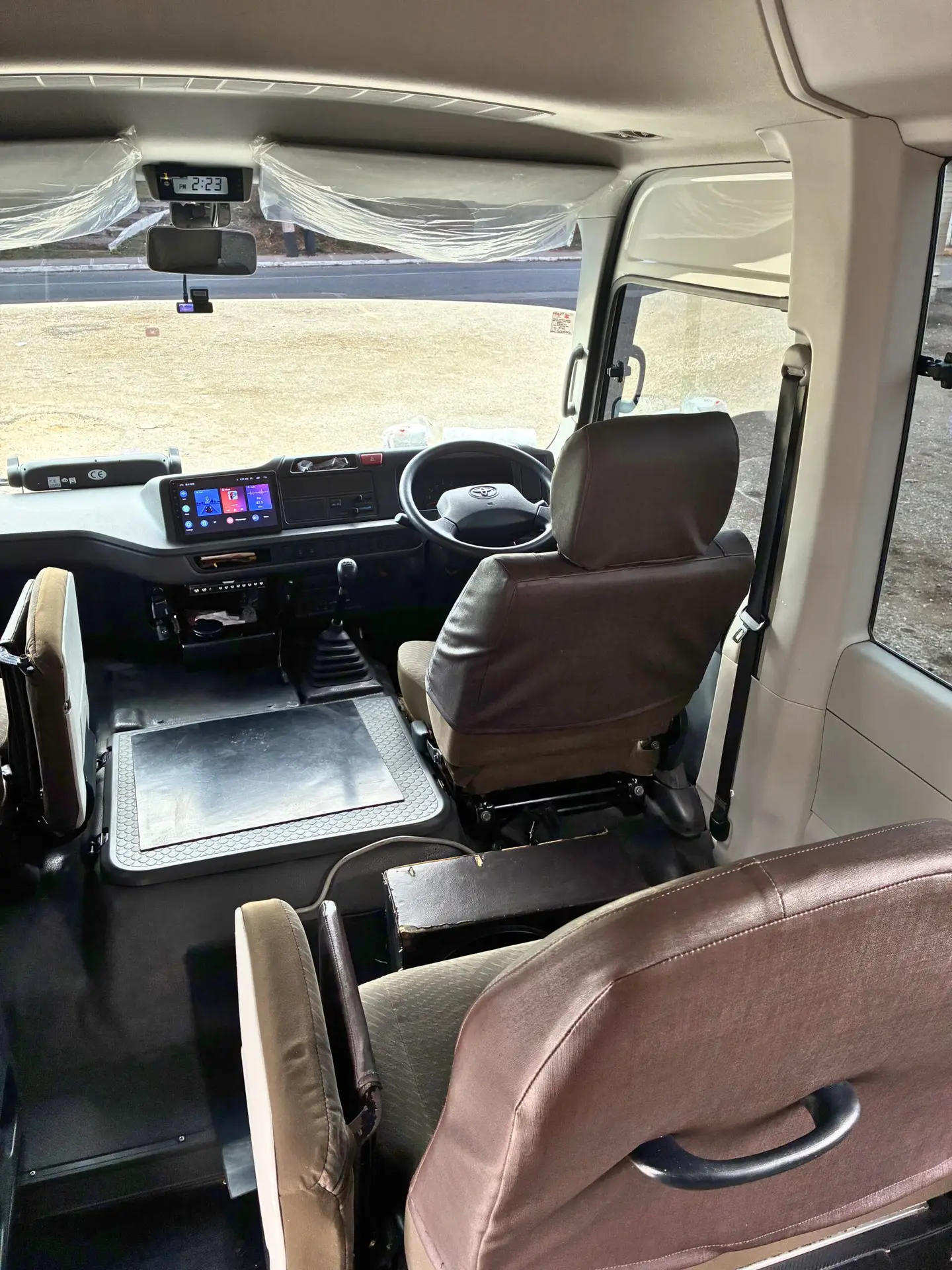 Interior seating of Private Charter Toyota Coaster